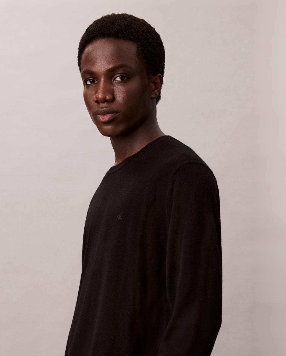 Camisola de Malha com Logótipo Bordado Preto-5