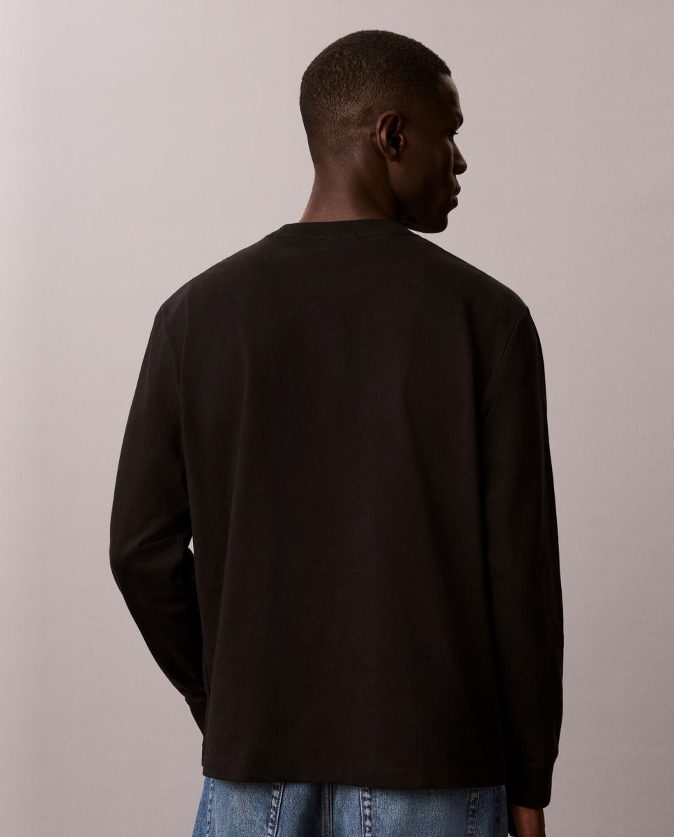 Camisola de Manga Comprida Preto-3