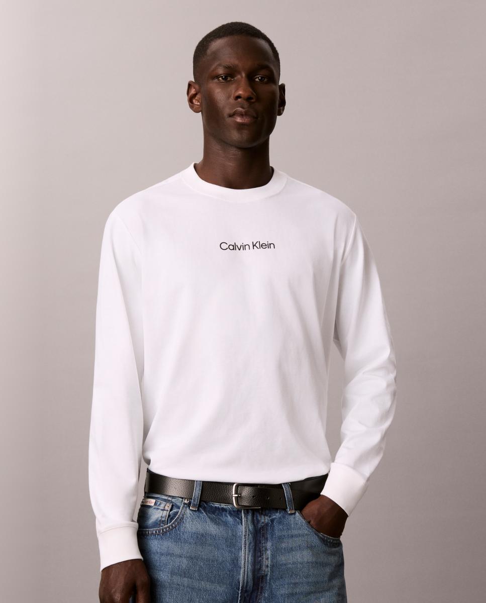 Camisola de Manga Comprida Branco-1