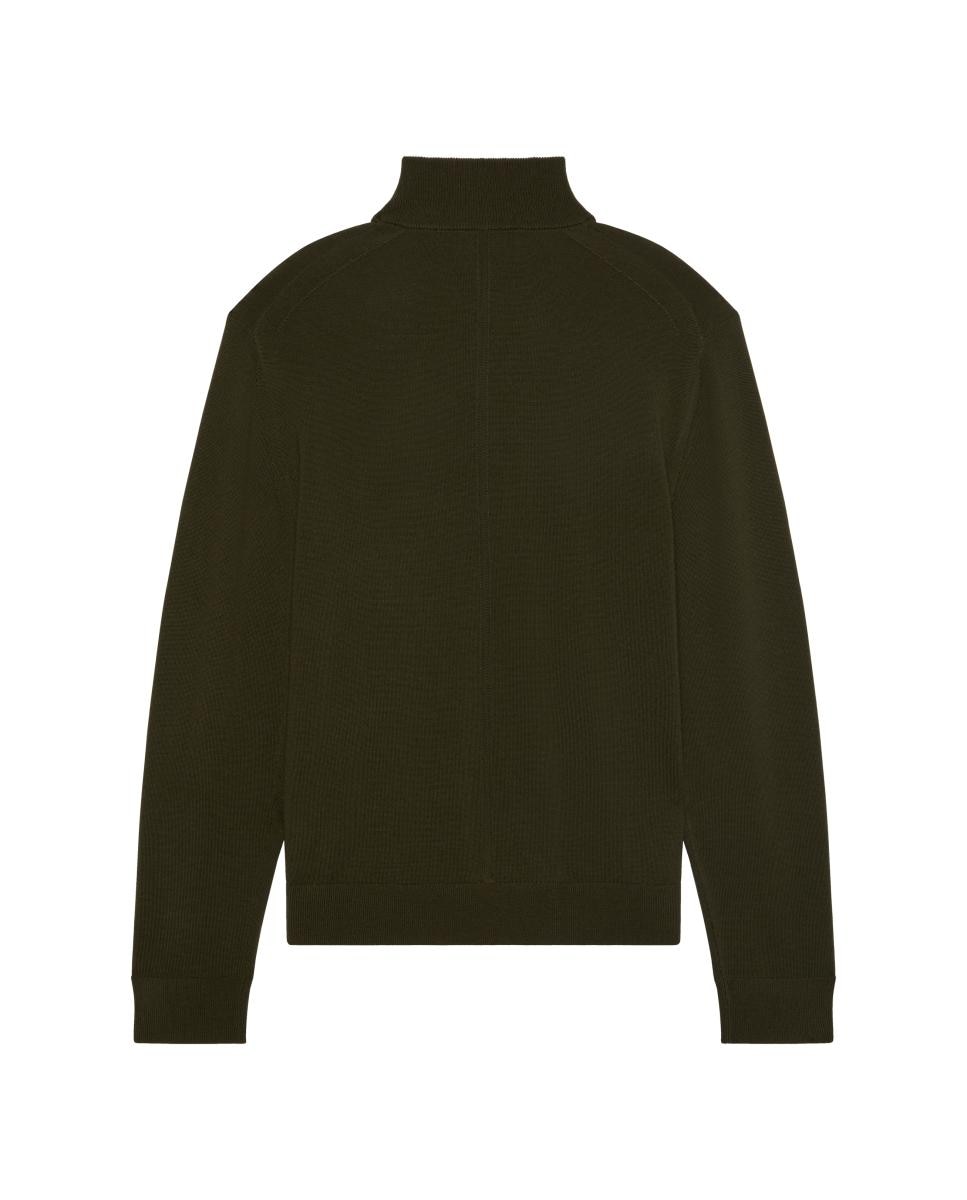 Jersey Hombre merino con media cremallera - Calvin Klein - Verde militar Verde militar-8