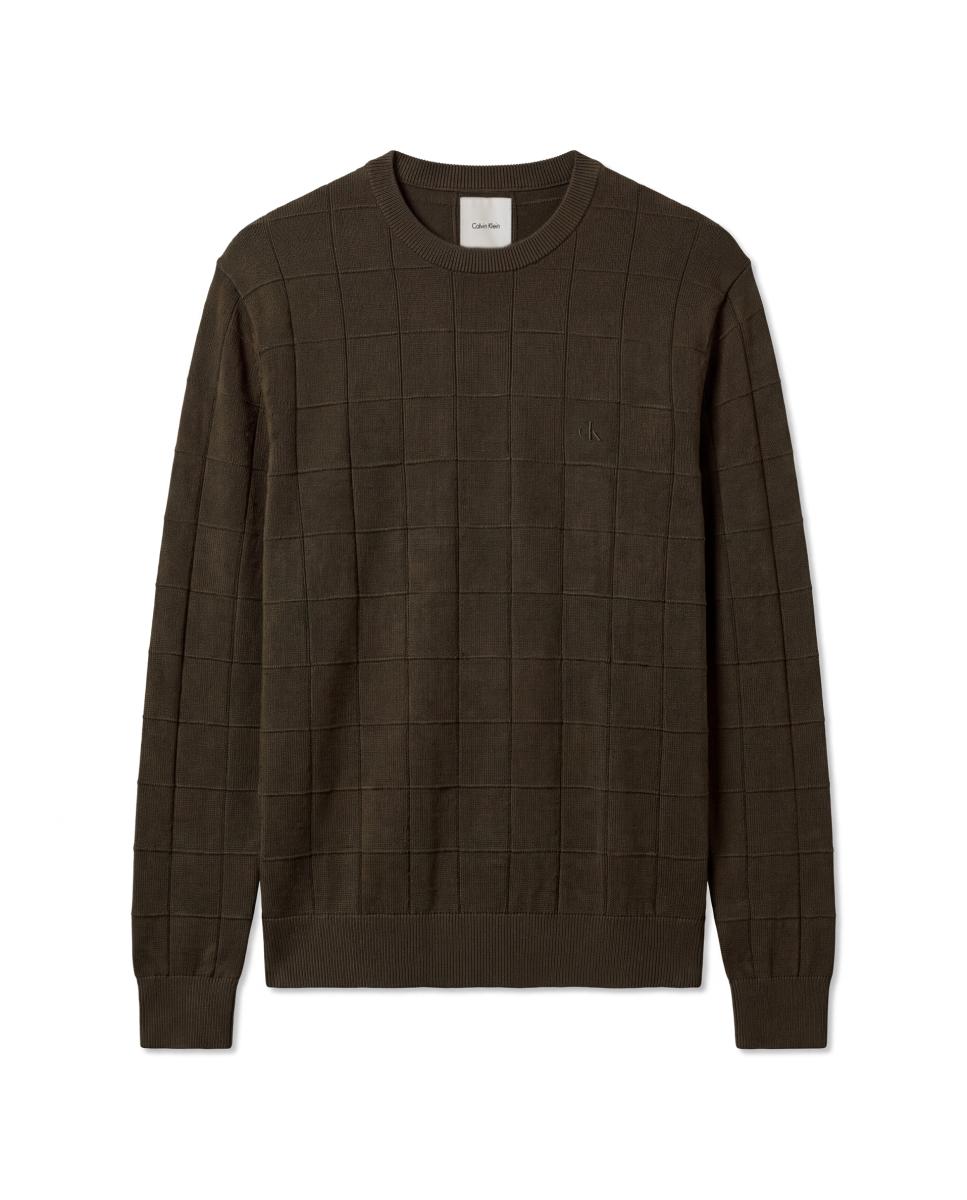 Jersey Hombre merino texturizado - Calvin Klein - Verde militar Verde militar-6