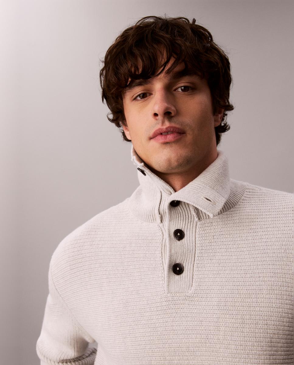 JERSEY CUELLO POLO Cinzento-claro-3