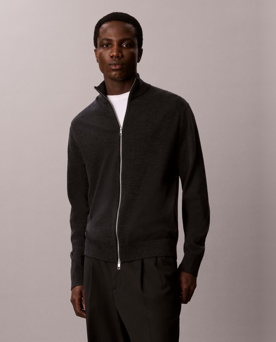 Imagen 0 de Chaqueta Hombre merino doble cremallera Negro