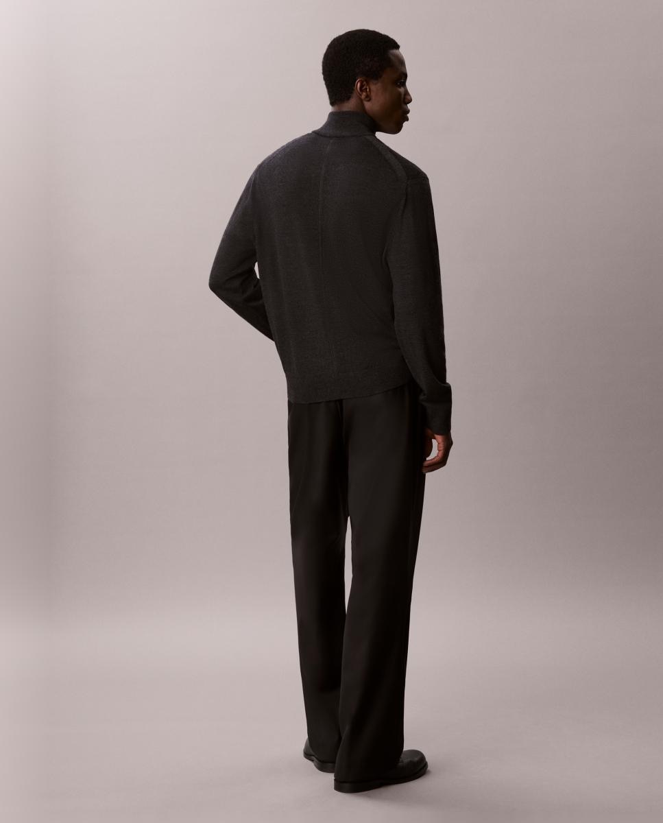 Chaqueta Hombre merino doble cremallera - Calvin Klein - Negro Negro-2