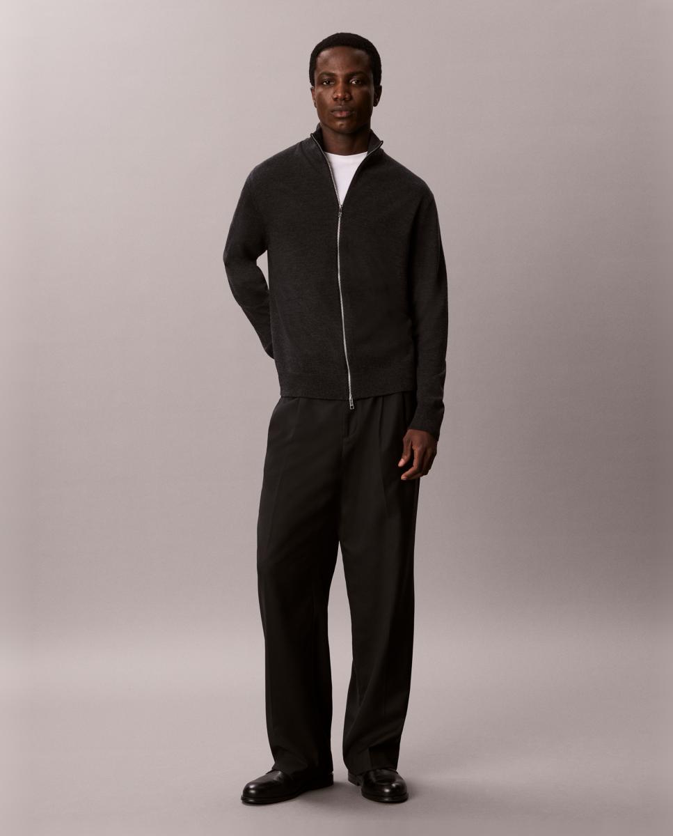 Chaqueta Hombre merino doble cremallera - Calvin Klein - Negro Negro-5