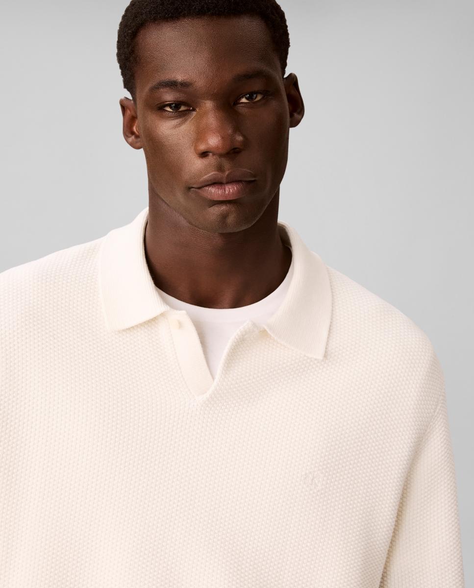 Imagen 3 de Jersey Hombre cuello polo texturizado - Calvin Klein - Blanco Blanco