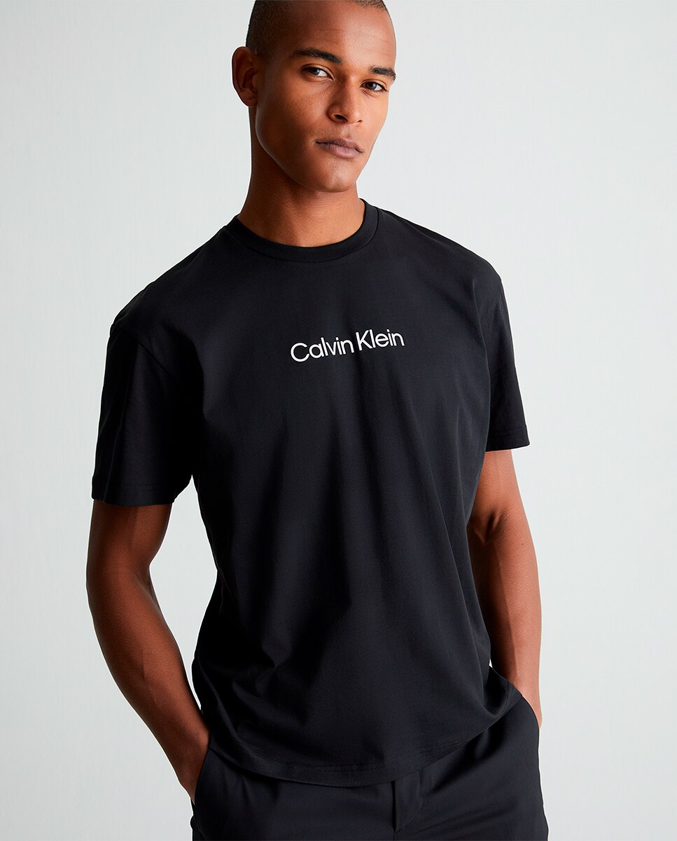 T-shirt de homem de manga curta Preto-1