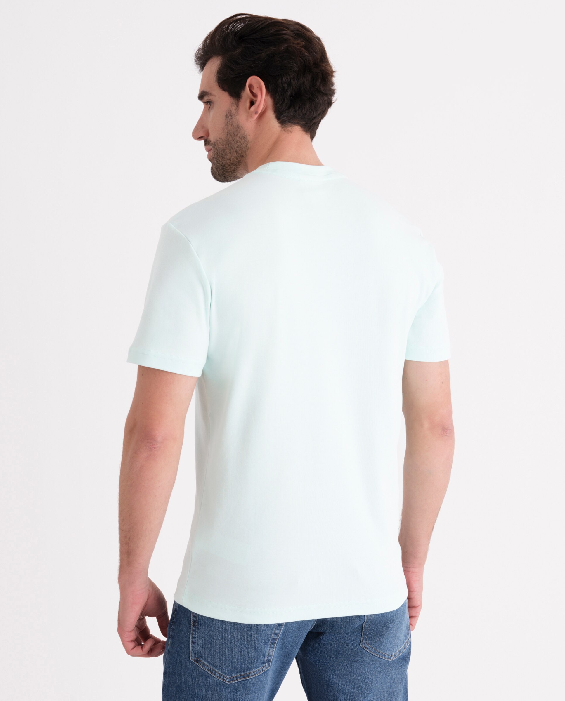 T-shirt com Micro Logótipo Verde-claro-2