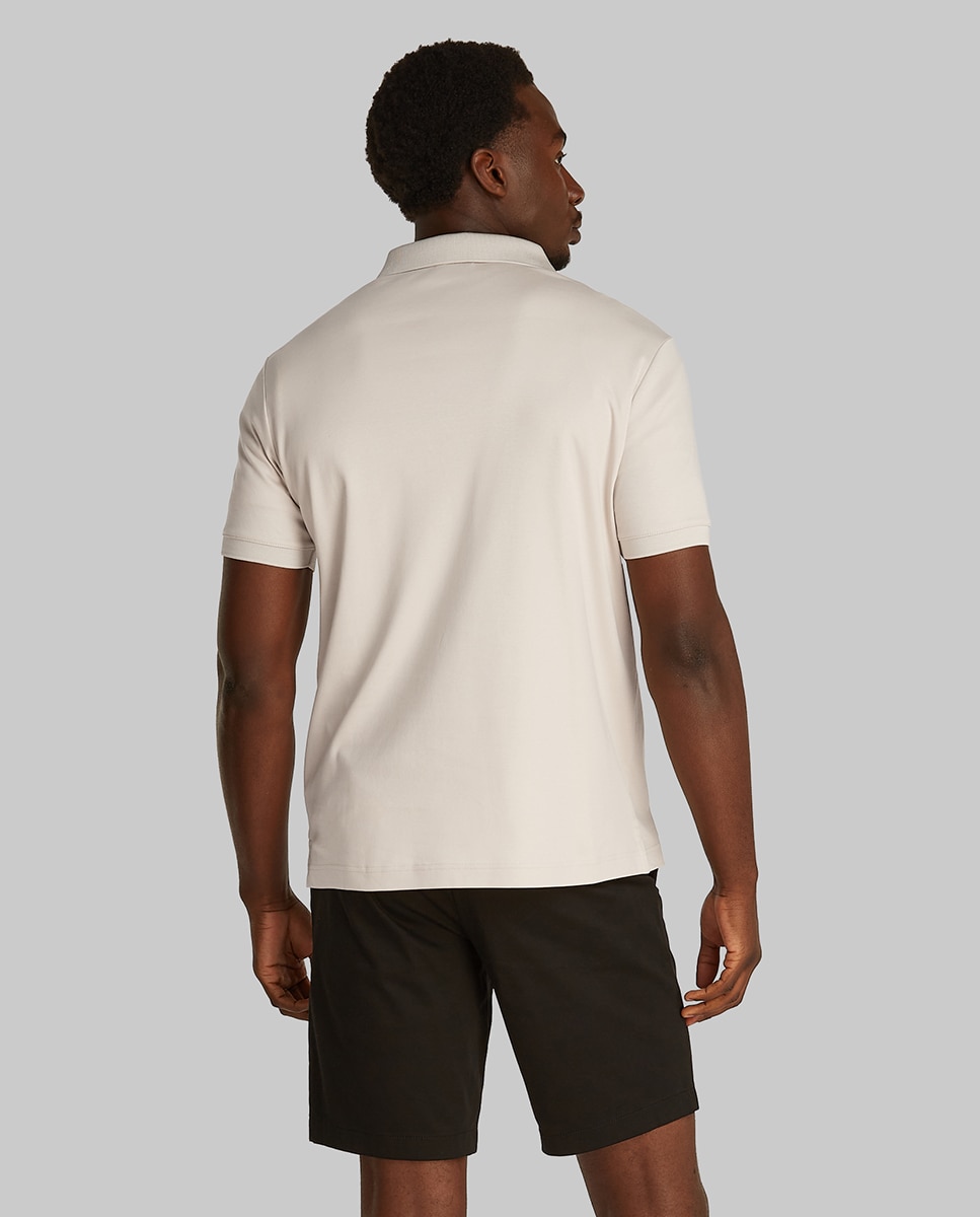 Polo com Fecho de Correr Bege-2