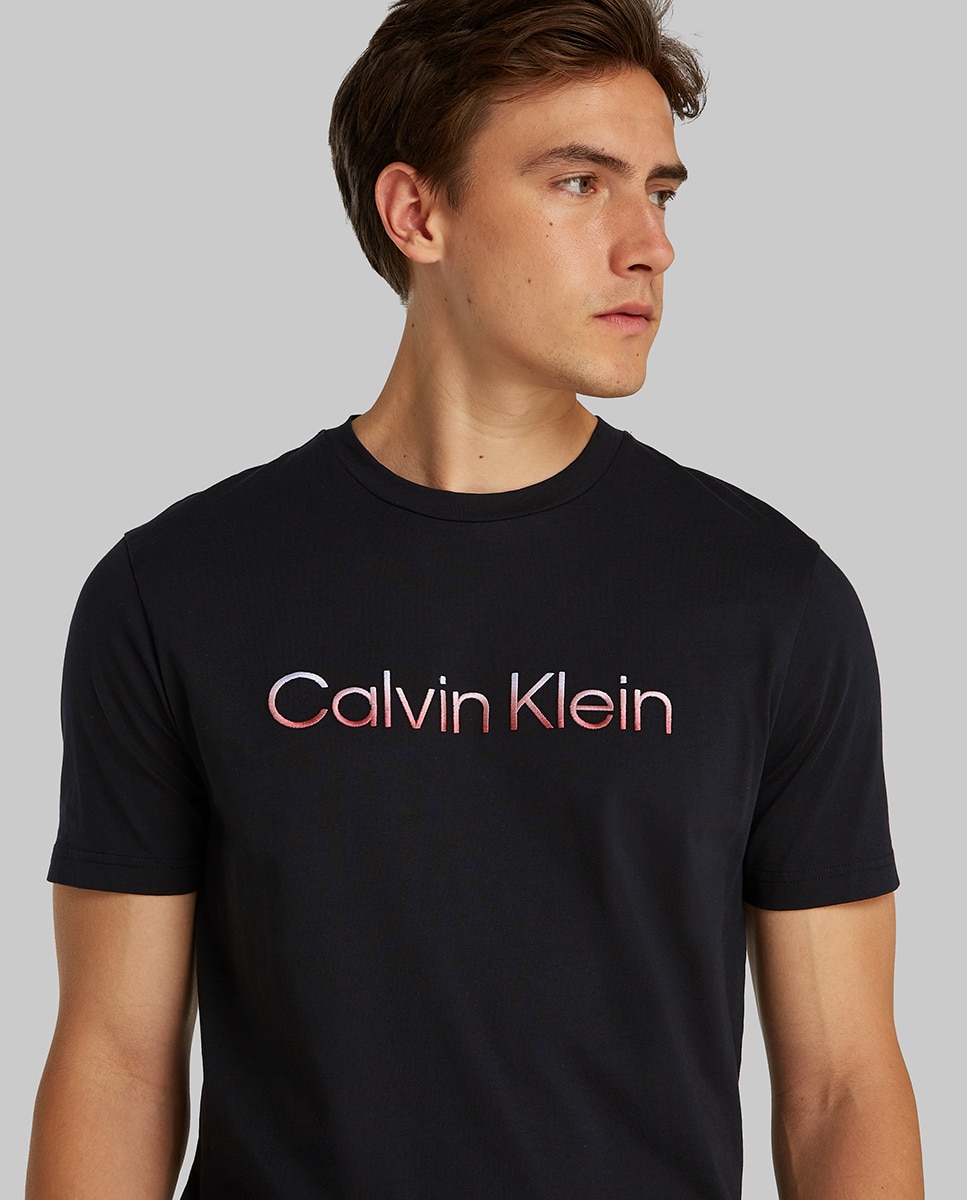 T-shirt Bordada Bicolor Preto-3