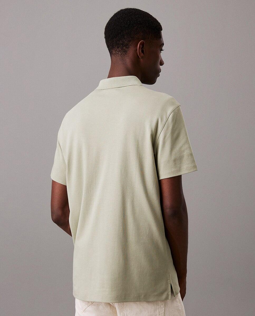 Polo de Algodão Supima Creme-2