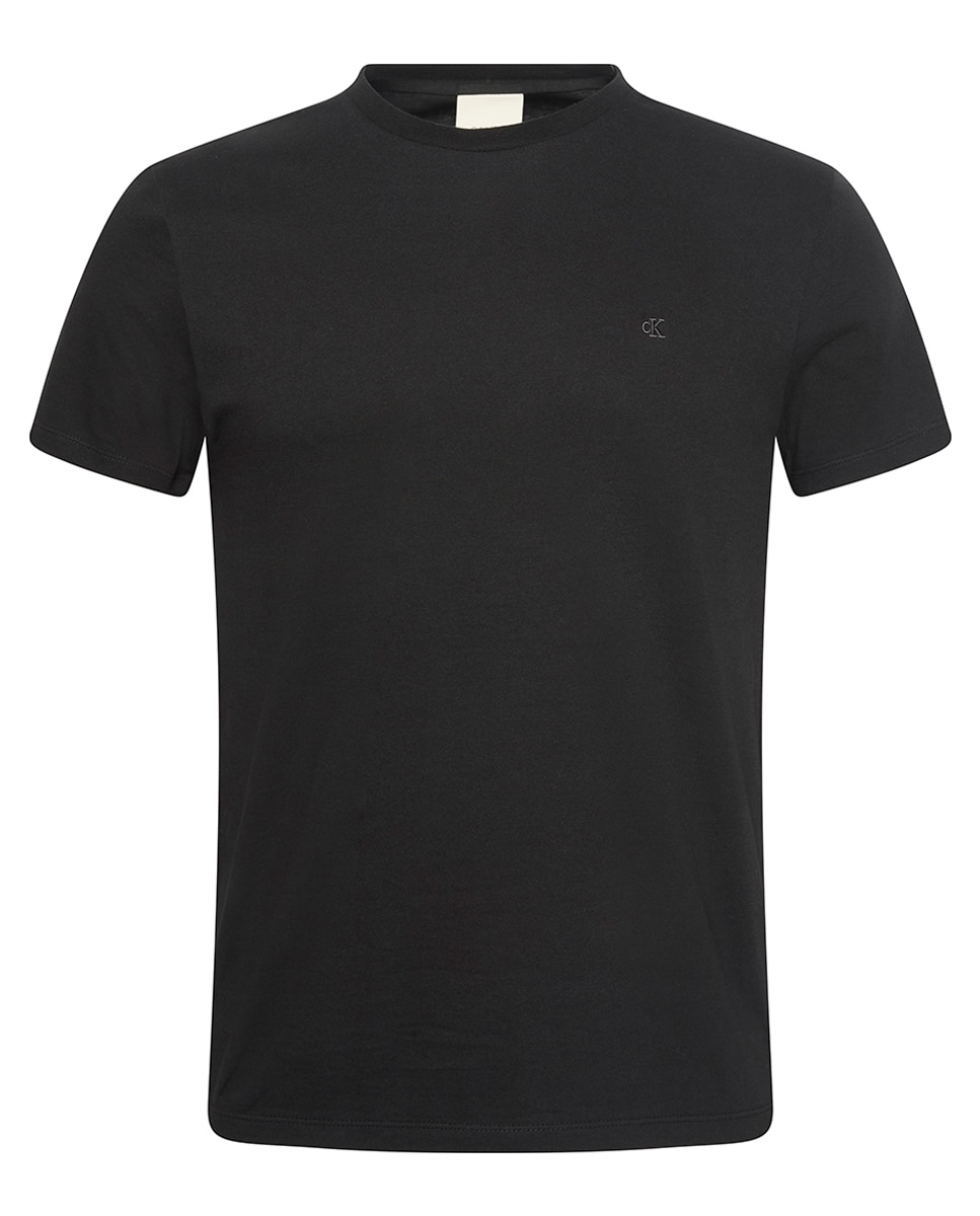 T-shirt Slim com Logótipo Preto-2