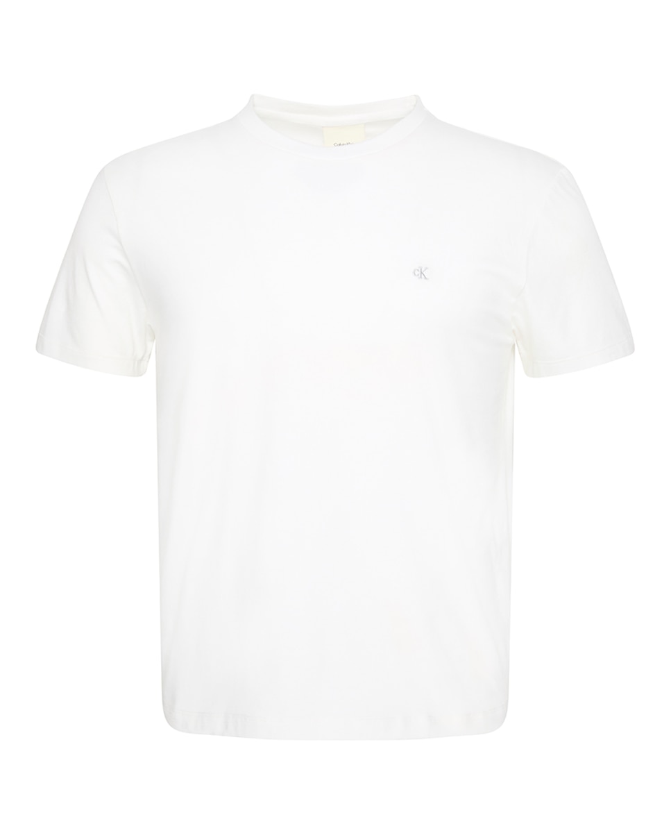 T-shirt Slim com Logótipo Branco-6