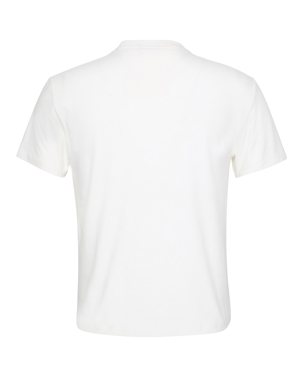 T-shirt Slim com Logótipo Branco-7