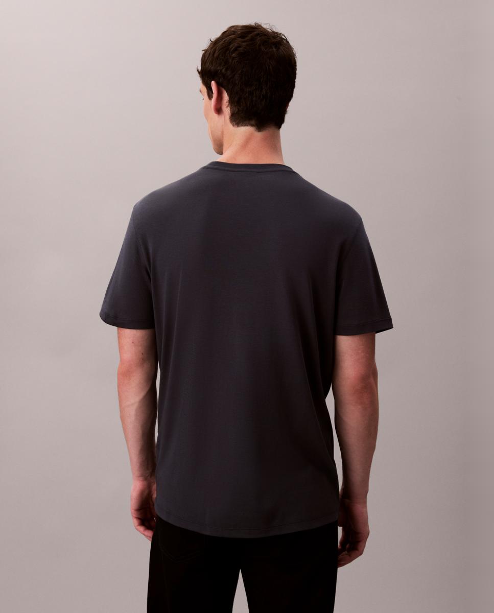 T-shirt de Algodão Azul-marinho-2