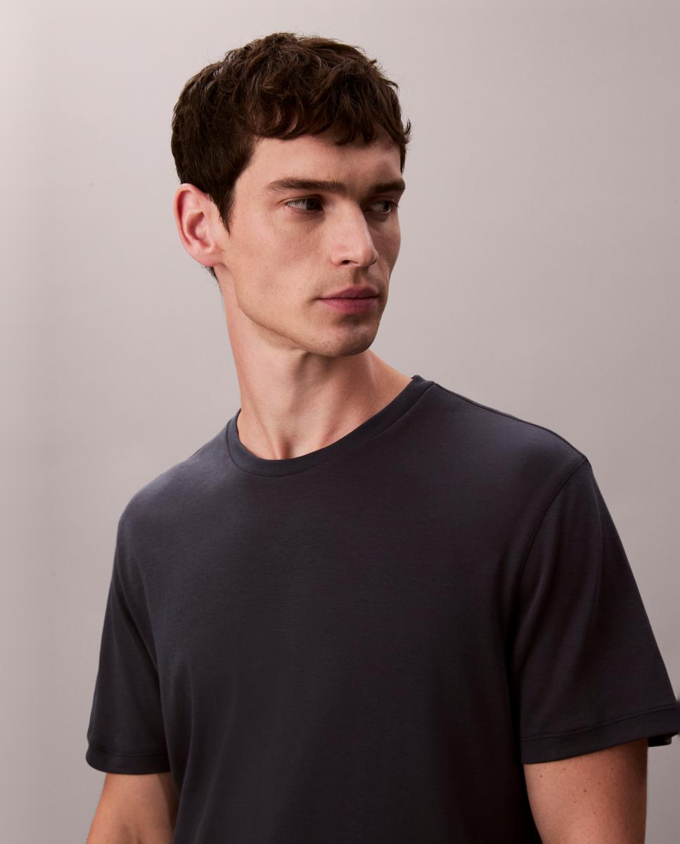 T-shirt de Algodão Azul-marinho-4