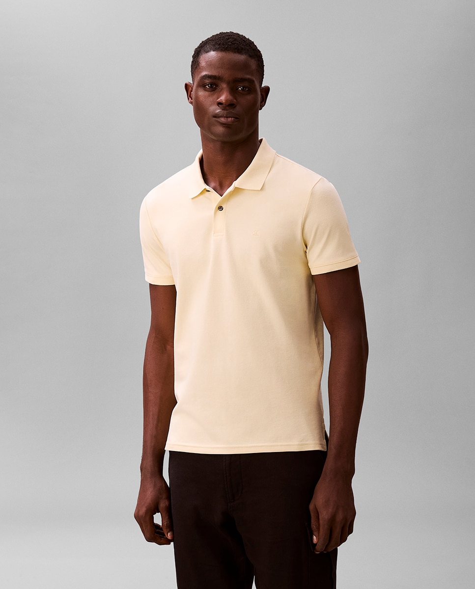 Polo de Piqué Justo Laranja-1