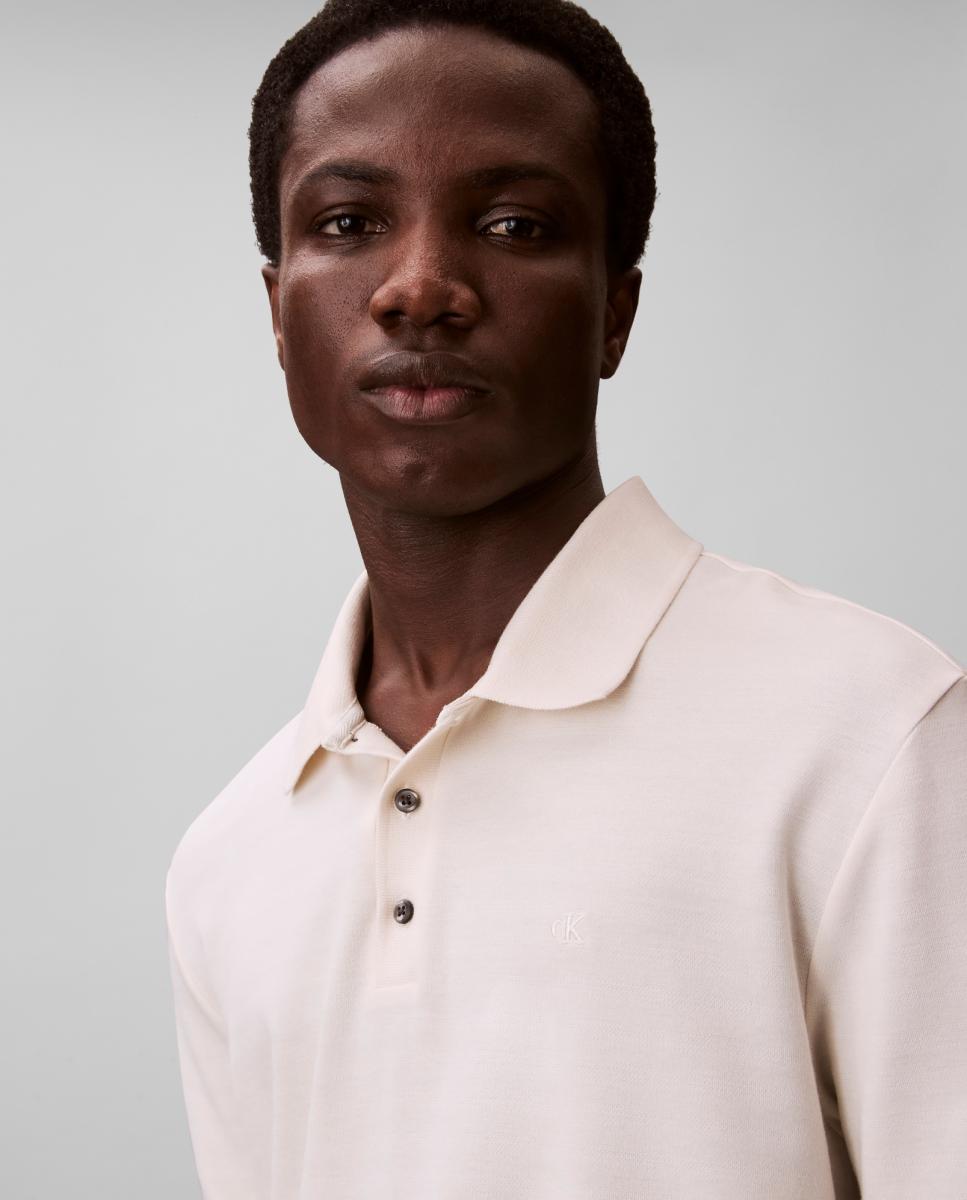 Polo às Riscas a Condizer Creme-3