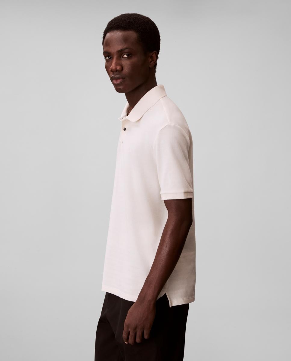 Polo às Riscas a Condizer Creme-4