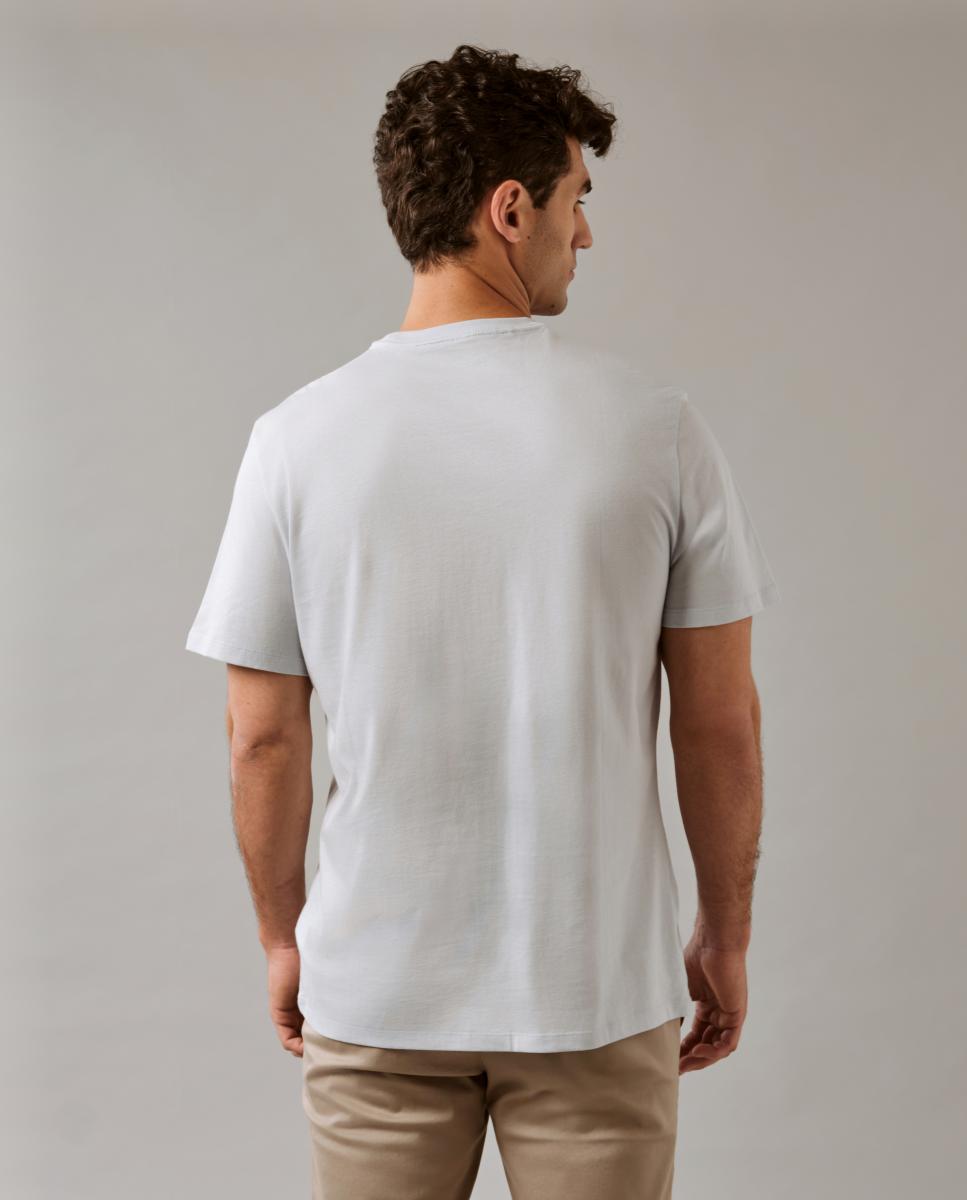 T-shirt com Logótipo Inverso Azul-claro-2