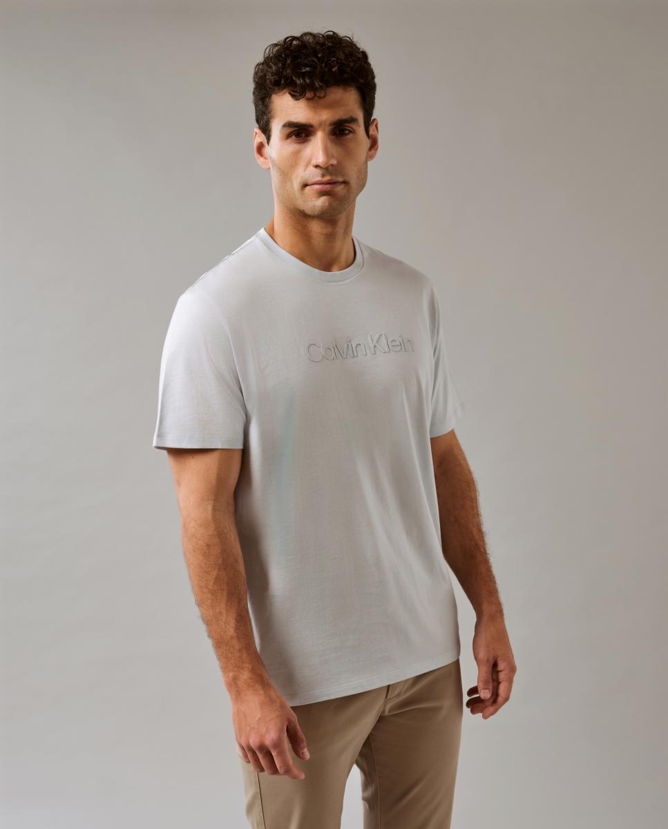T-shirt com Logótipo Inverso Azul-claro-4