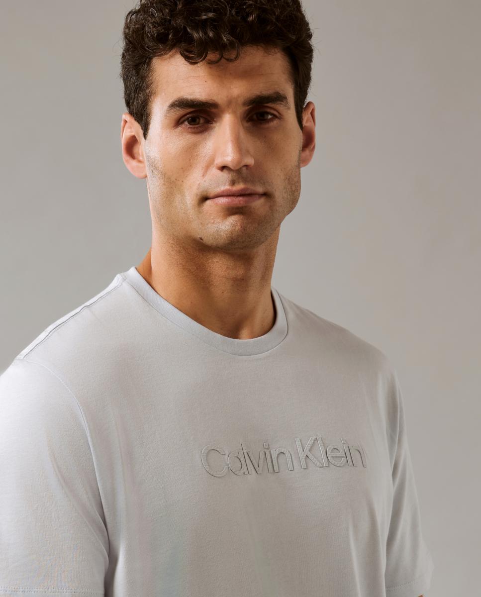 T-shirt com Logótipo Inverso Azul-claro-5