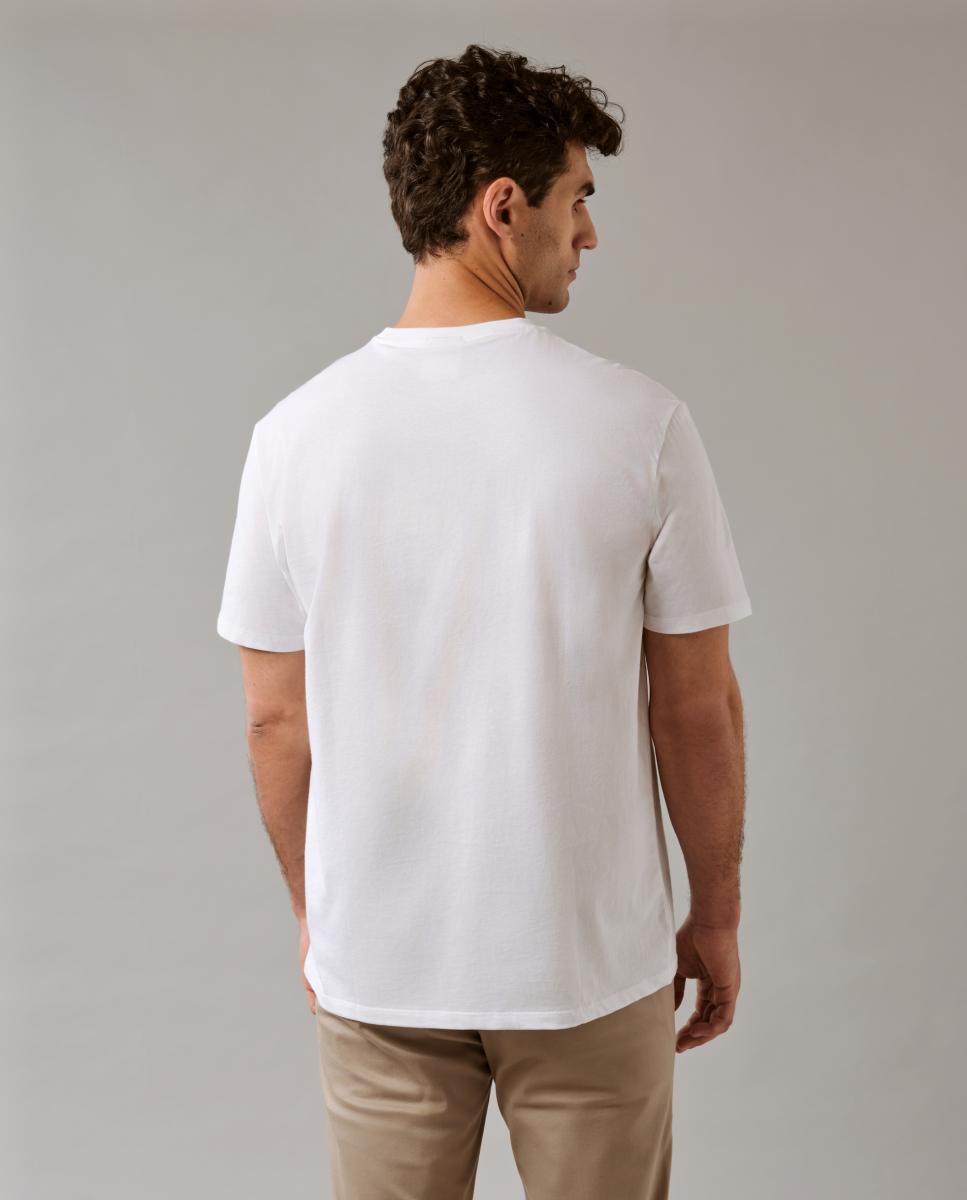 T-shirt de Algodão Branco-2