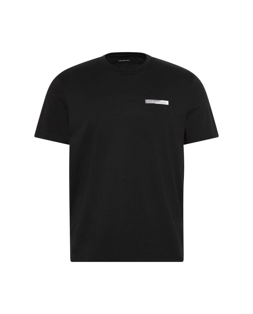 T-shirt de Algodão com Estampado Gráfico Preto-5
