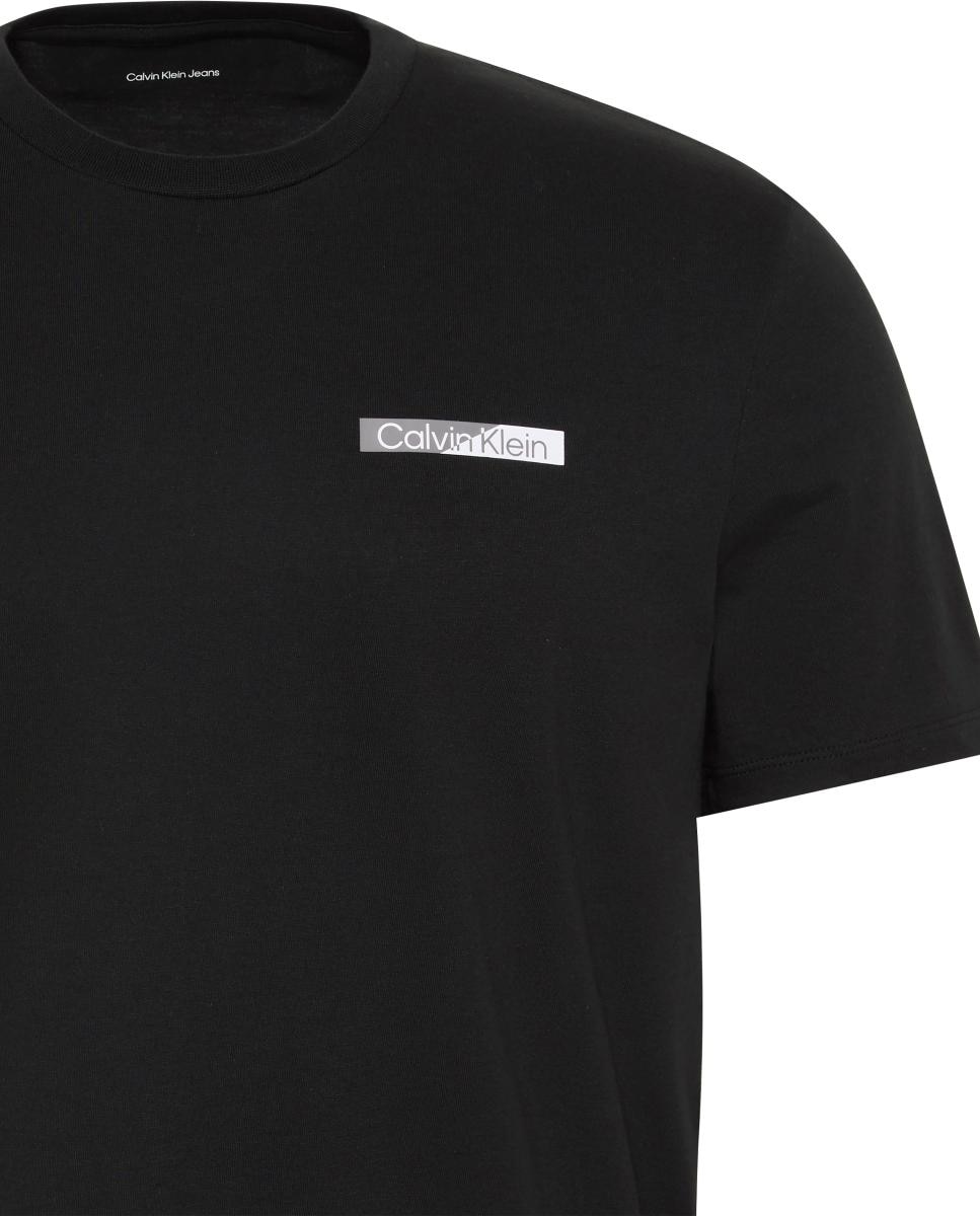T-shirt de Algodão com Estampado Gráfico Preto-7