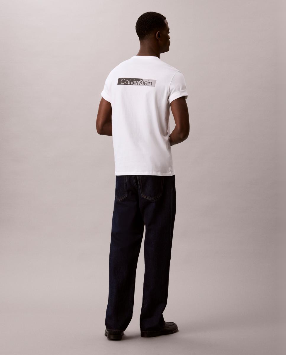 T-shirt de Algodão com Estampado Gráfico Branco-2