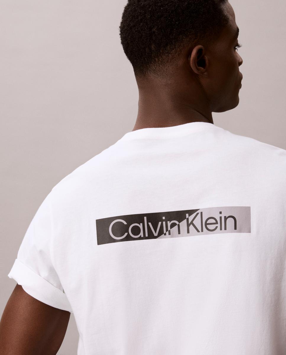 T-shirt de Algodão com Estampado Gráfico Branco-3