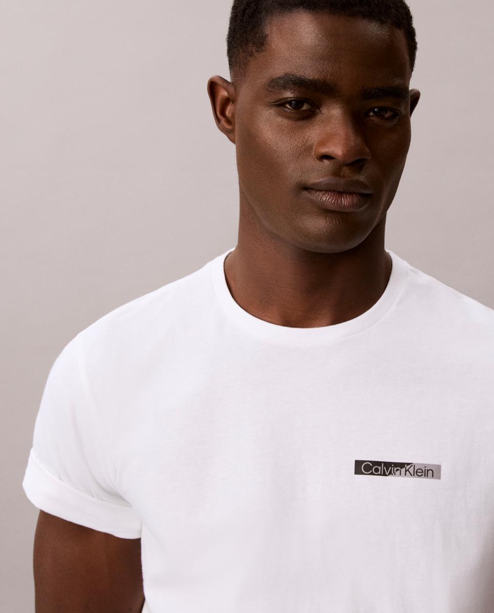 T-shirt de Algodão com Estampado Gráfico Branco-5