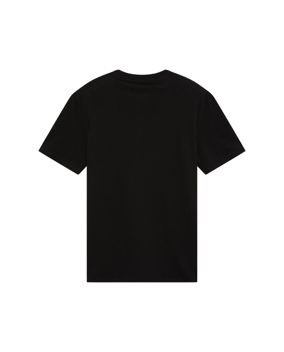 T-shirt de Algodão com Logótipo no Peito Preto-6