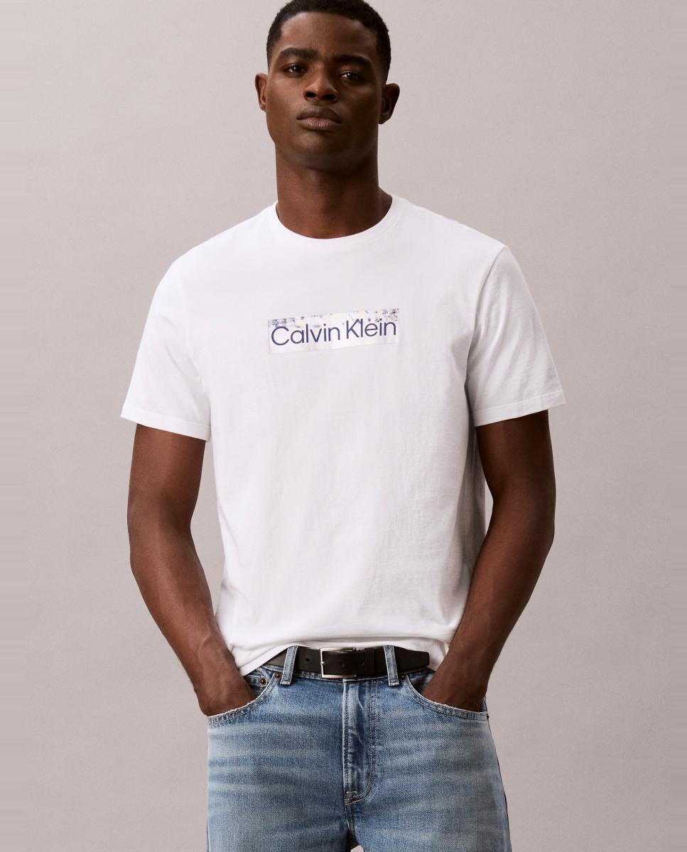 T-shirt de Algodão com Logótipo no Peito Branco-3
