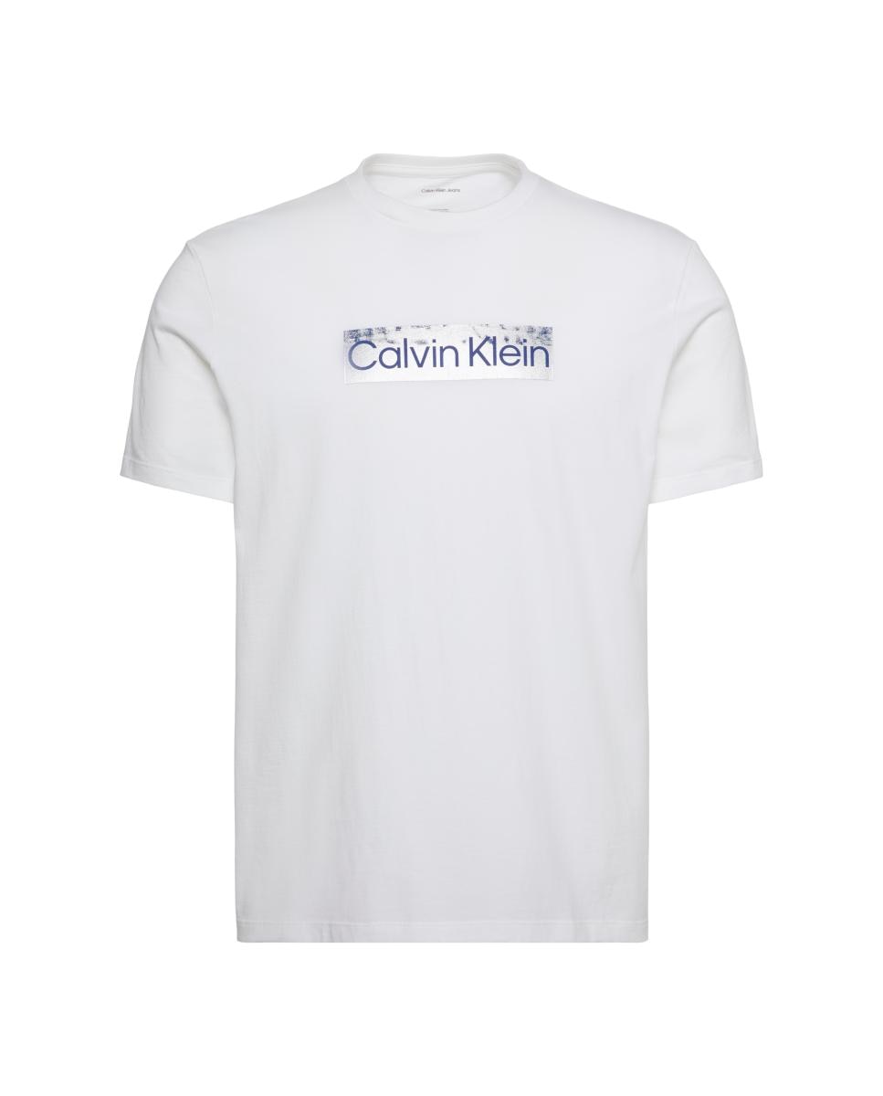 T-shirt de Algodão com Logótipo no Peito Branco-5
