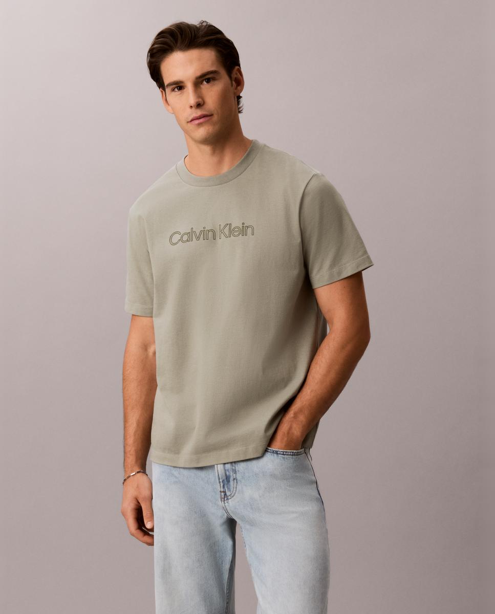 Imagem 0 de T-shirt de Manga Curta em Algodão com Estampado Gráfico