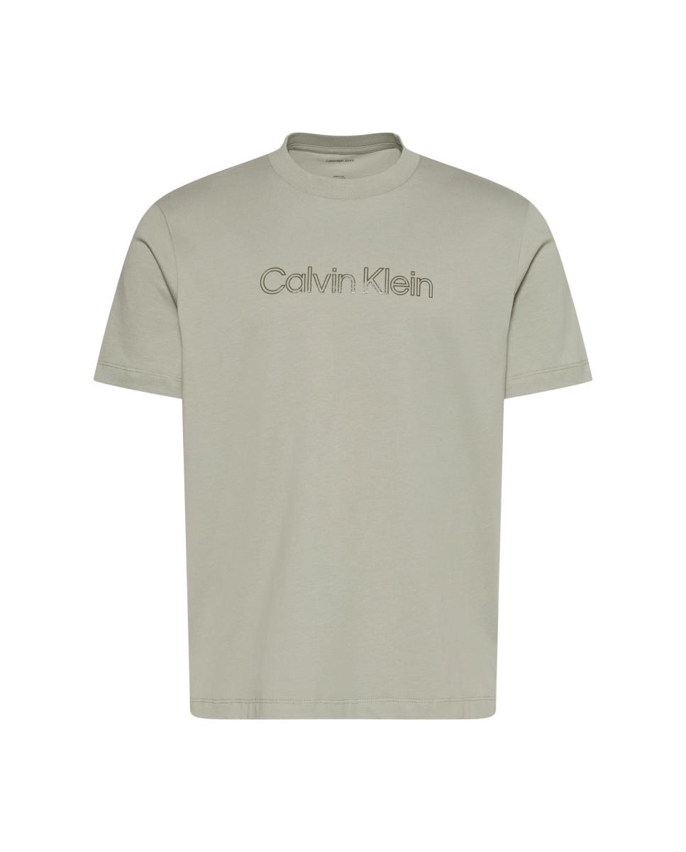 T-shirt de Manga Curta em Algodão com Estampado Gráfico Cinzento-claro-4