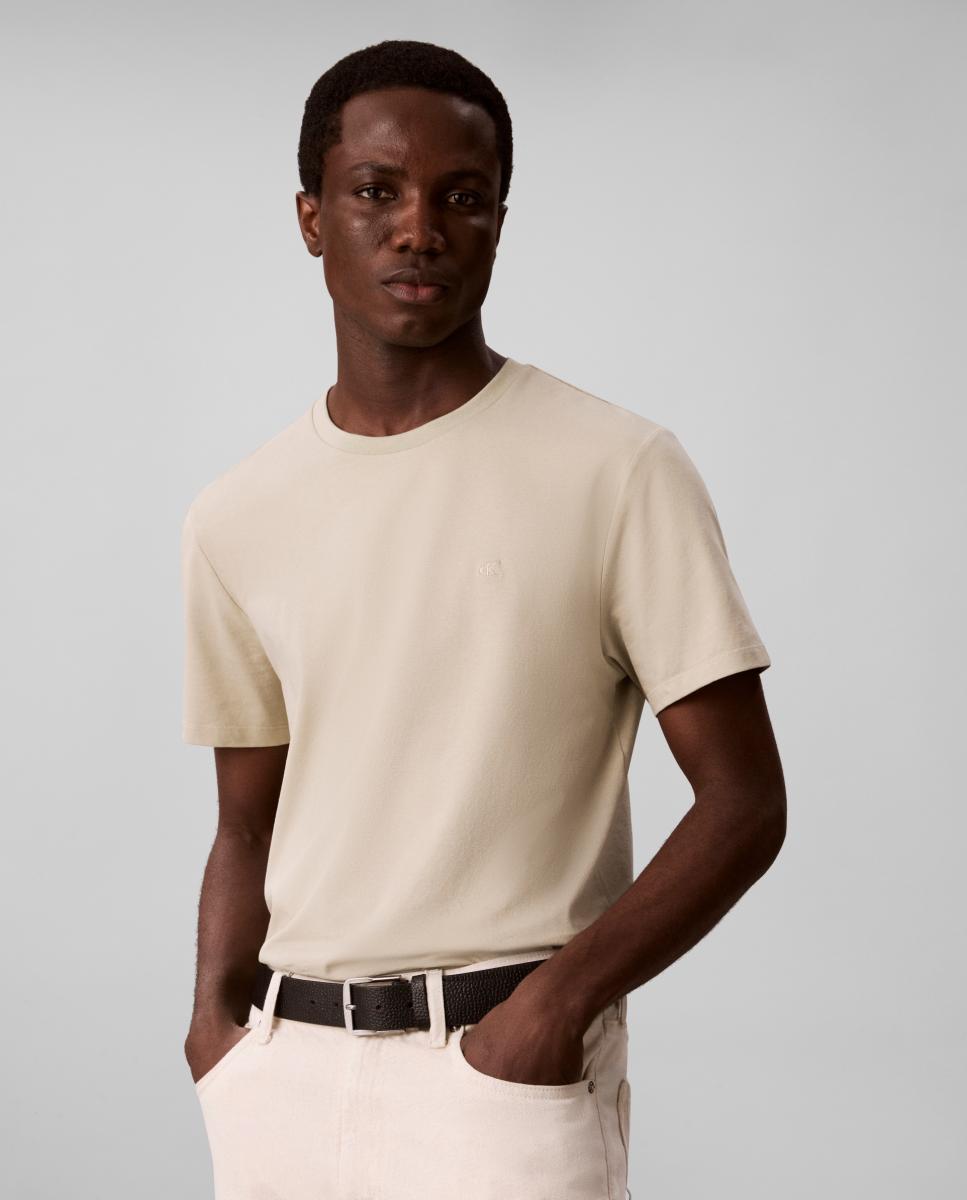 Imagen 0 de Camiseta Hombre slim algodón stretch Beige