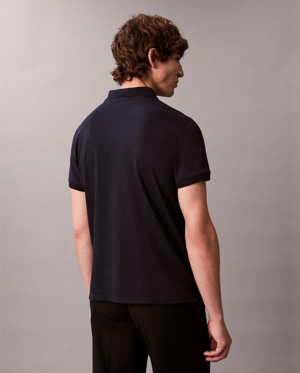 Polo Piqué Slim Azul-marinho-2