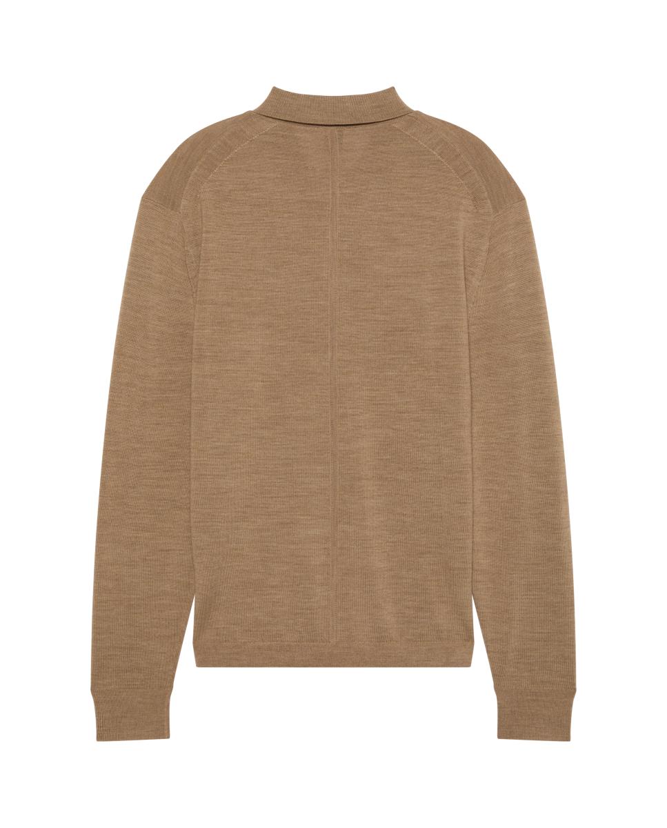 Polo Hombre de merino con logo en pecho - Calvin Klein - Marrón Marrón-8
