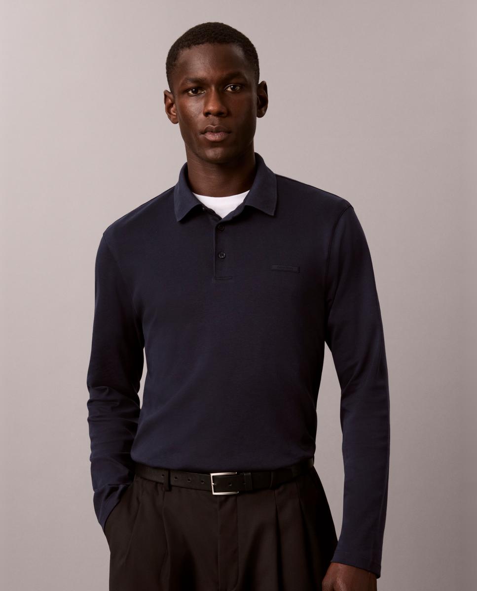 Imagen 1 de Polo Hombre supima manga larga Azul marino