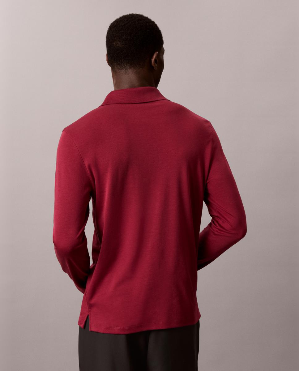 POLO MANGA LARGA Vermelho-2