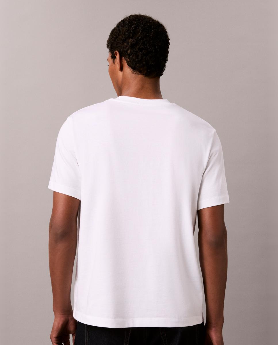 T-shirt Curta Bordada Branco-2