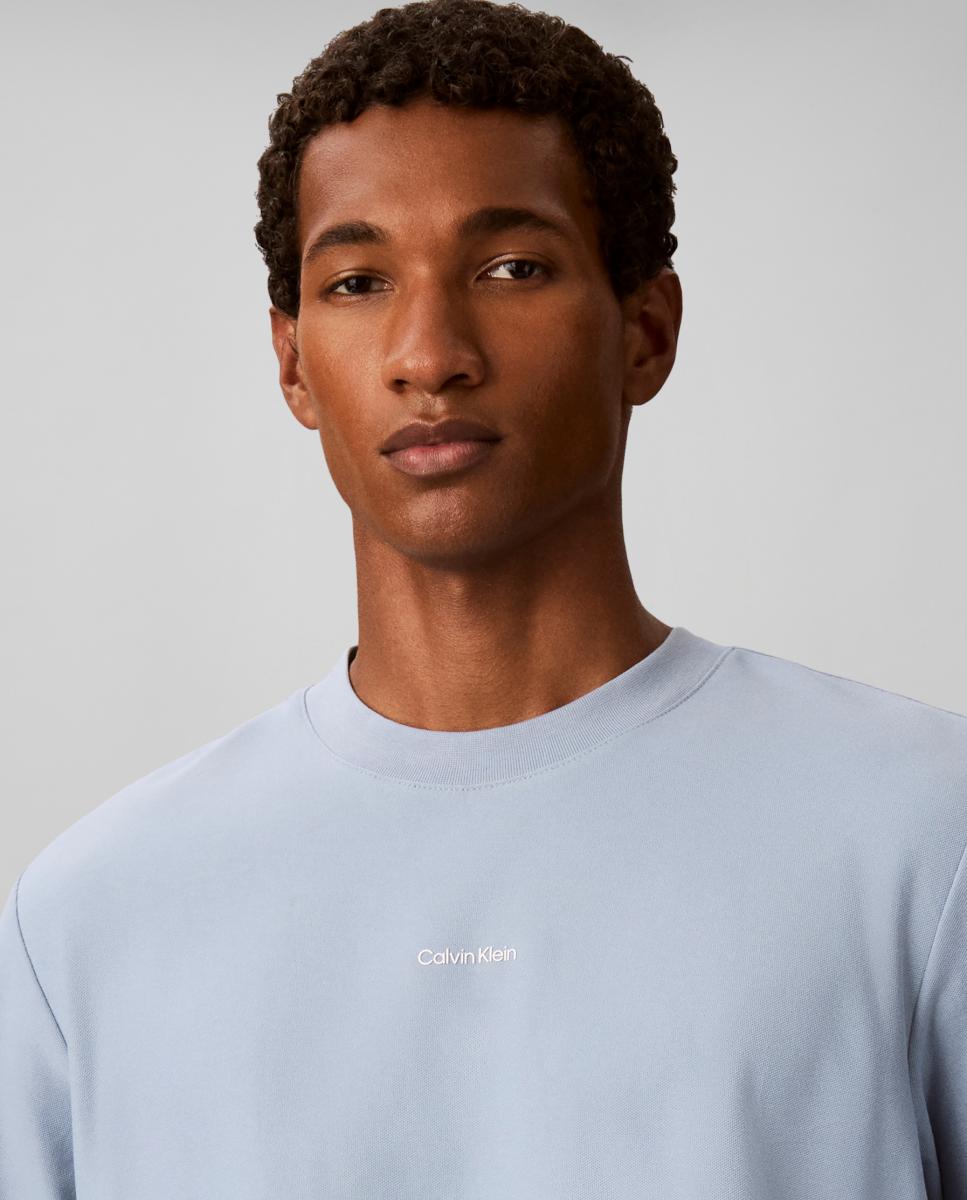 Imagen 3 de Camiseta Hombre piqué con logo - Calvin Klein - Azul claro Azul claro