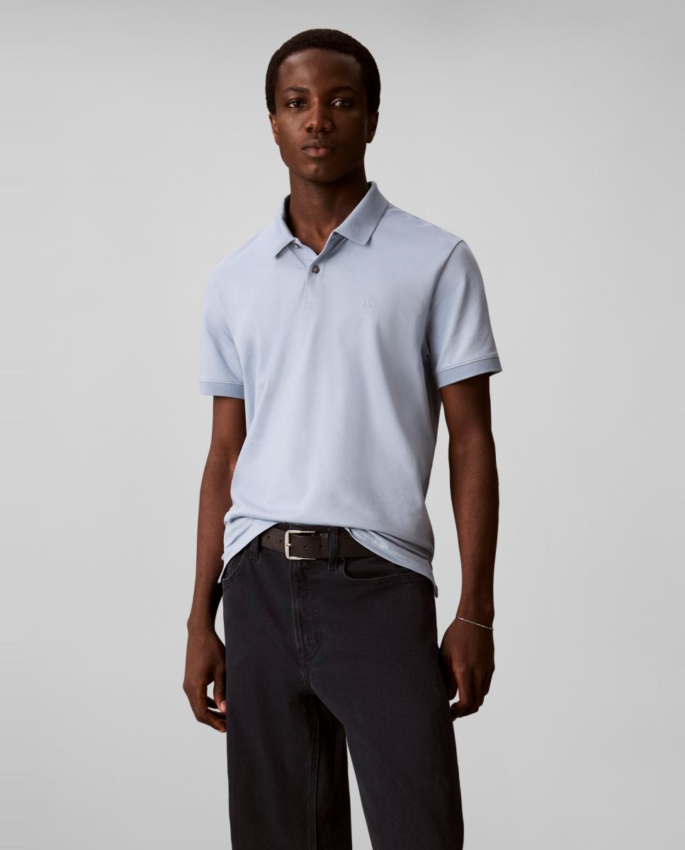 Imagen 1 de Polo Hombre piqué slim Azul claro