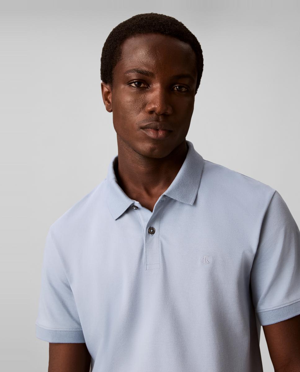 Imagen 3 de Polo Hombre piqué slim - Calvin Klein - Azul claro Azul claro