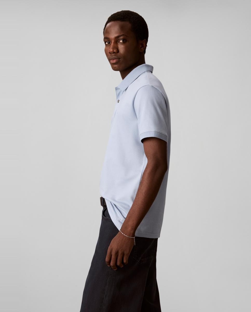 Imagen 4 de Polo Hombre piqué slim - Calvin Klein - Azul claro Azul claro