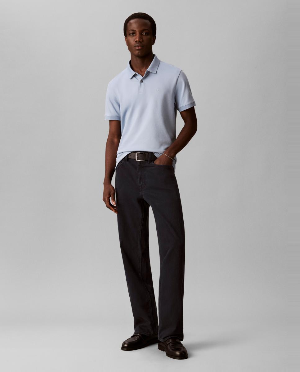 Imagen 7 de Polo Hombre piqué slim - Calvin Klein - Azul claro Azul claro