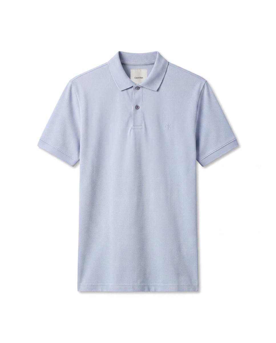 Imagen 6 de Polo Hombre piqué slim - Calvin Klein - Azul claro Azul claro