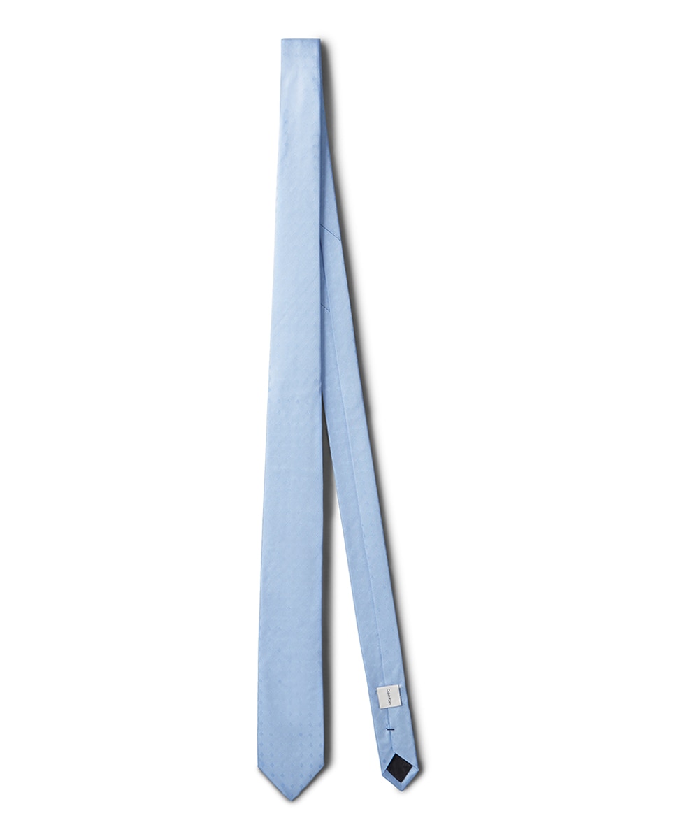 Gravata de seda aos quadrados Azul-claro-2